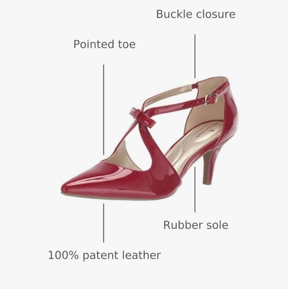 Bandolino Womens Wine Red Patent Leather Zeffer Pump Bow Accent 9.5 M - Picture 6 of 6
